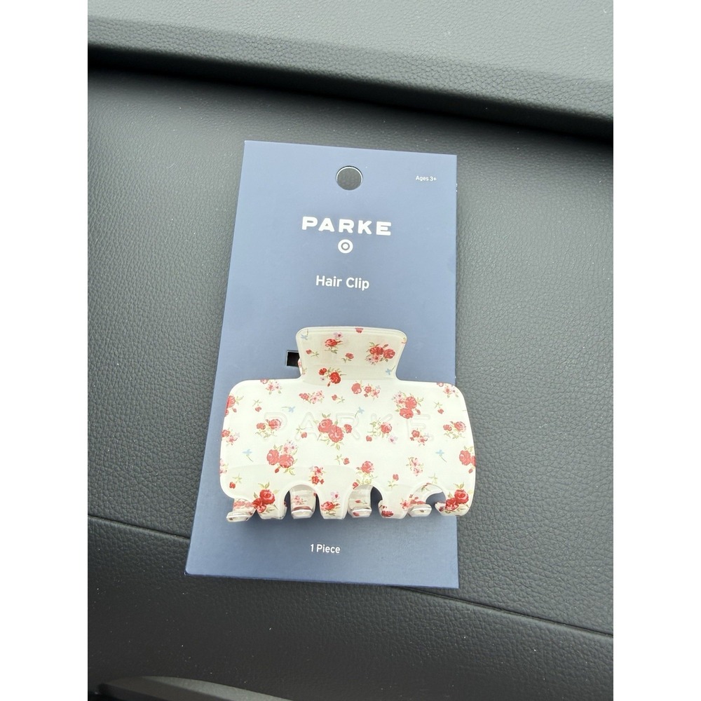 Parke X Target Cream Floral Claw Clip New In Hand